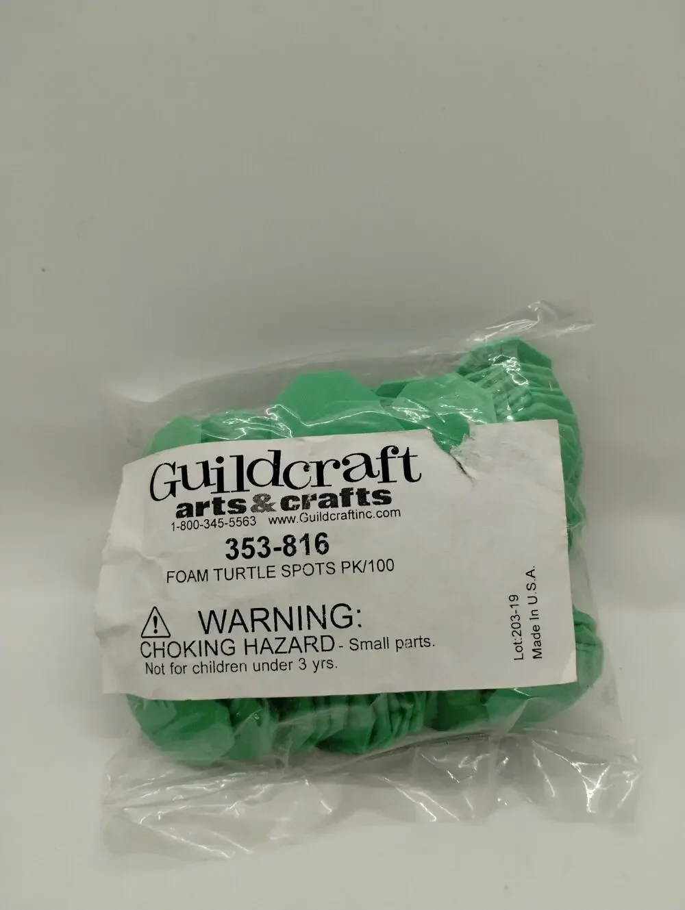 Guildcraft Arts and Crafts - Foam Turtle Spots - 100 Count